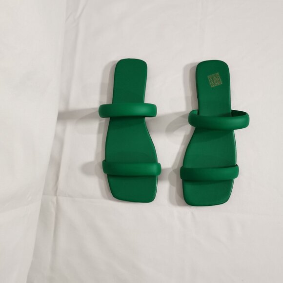 🦋 3/$20 Green Open Toe Slide Sandals Size 38 NWOT #29 - Picture 5 of 8